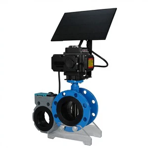 Customizable Solar Electric Stainless Steel Butterfly Valve with Flow Speed Control for Water Oil Gas