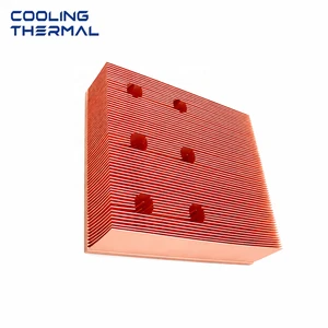 High Power Skived Fin Copper Heatsink OEM&ODM Customizable Dimensions