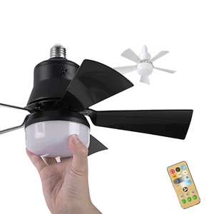 Modern Small LED Ceiling Fan Light ABS Silent Design E27 for Dining Room Bedroom Use Smart Home Compatible