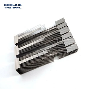 Custom Skived Fin Computer CPU Consumer Electronic Copper Water Cooling Plate Heat Sink With Precision CNC Machining