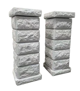 Eco-Friendly Durable Granite Gate Column Japanese Style Stone Pillar Exterior Stone Post For Landscaping Yard Park