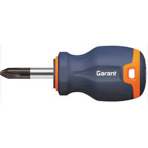 Screwdriver For Crossheads Short Model Two-component Haptoprene Handle Plastic OEM Chrome-faced Finish 2mm Screw Diameter
