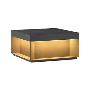 Modern Unique 200mm 85-265V Solar LED Pillar Lights IP65 Outdoor Square Industrial Column Lights for Landscape Application