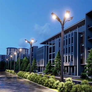 Decorative High Pole Light Public Illumination Outdoor LED Street Lamp Landscape Lighting Warm Light