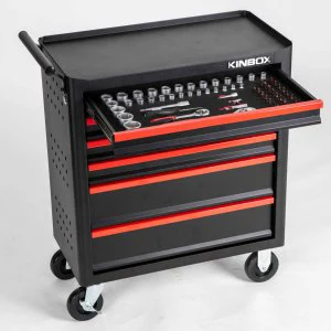 Kinbox Storage Rolling Tool Box Set Cabinet Kraft Germany Mechanic Hand Tools Set For Professional Workshop