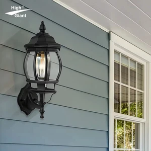 Retro Style Outdoor Garden Waterproof Wall Light Aluminum Base E27 Light Source Vintage Style Pumpkin Lamp