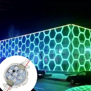 Professional RGB Point Light Source, IP65 Waterproof DMX512 LED Pixel Light DC24V for Building Bridge Facade Lighting Project