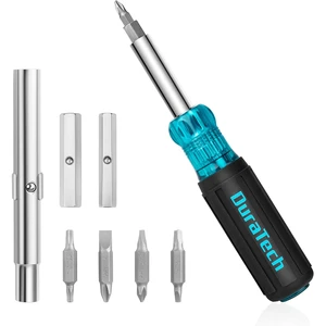 Screwdriver Multi Bit 11-in-1 Screw Driver & Nut Driver Set Portable Screw-driver with Phillips Slotted Torx Square Bits