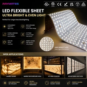 Bright ultra Thin Flexibility Onyx Led Flex Sheet Roll Multicolored matrix Led Plates Under Countertop Backlight Light Sheet