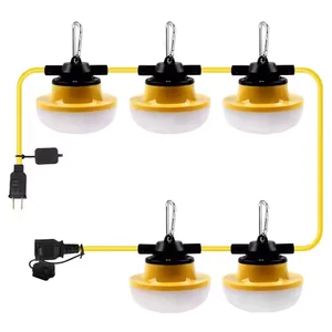 Commercial Outdoor Waterproof IP65 LED Tunnel Lights Yellow Plastic Cage for Warehouse Temporary Work High CRI 90 2-Year