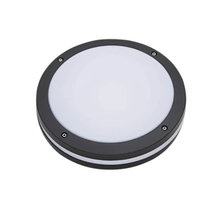 Balcony Round Aluminum Waterproof LED Outdoor Ceiling Light 30W Human Body Induction 2700K Soft Warm White 3-Year Warranty