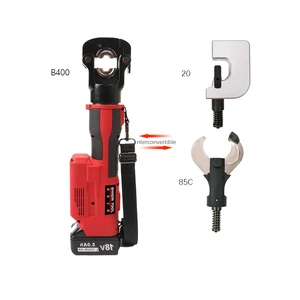 SHIDA B400 Electric Hydraulic Cutting & Crimping & Punching Tools Stainless Steel 120kN 18V/2.5Ah Battery 100-240V
