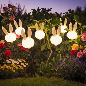 Higher Quality Rabbit Landscape Stainless Steel IP65 Waterproof 0.2W LED Solar Lawn Bollard Light 360 Beam Angle