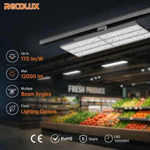Adjustable LED Track Mounted Panel Light 350 Degree Flexible Lighting for Retail Displays and Shopping Mall