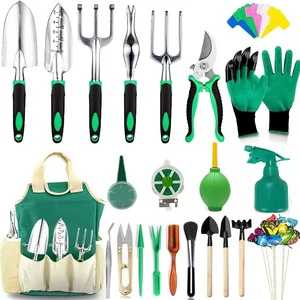 Wholesale Lightweight Multifunction Outdoor Garden Tools Set Kit with Water Spray Supplies Flower Pruning & Weeding 11/23 Pcs