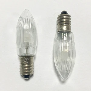 C6 LED Candle Bulb E10 LED Bridge Lamp 8-55V0.1-0.2W E10 LED Half Stripe Bulb