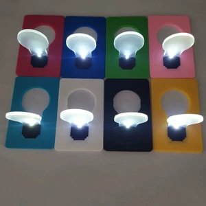 Mini Glowing Folding Card LED Night Light Bulb Portable Business Card Light Simple Small Wall Lamp for Household Sundries