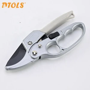 Professional SK5 Steel Ratchet Pruning Shears - Labor-saving Garden Scissors With Non-slip Handle For Plant