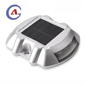 GA Aluminum IP68 Waterproof Solar-Powered High-Intensity Prismatic Reflective Road Stud Steady On/Flashing LED Lights CE ROHS