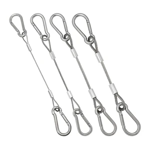 Stainless Steel Wire Rope Safety Lanyard Stage Light Mining Lamp Hanging Rope Steel Safety Cord for Lighting Fixtures