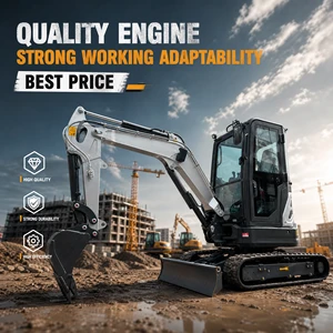 New Model Crawler Digger With Complete Attachments Small Building Site Garden Maintenance Mini Excavator