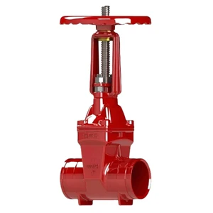 DN50 to DN300 Grooved Resilient Seated OS&Y Gate Valve Ducrile Iron Gate Valve for Fire Protection