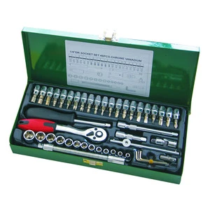 Mechanic Tools Set 1/4 Regular Sockets Wrench Set Auto Repair Tool Set