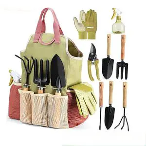 Hot-selling Gardening Tool Set, Garden Tool Scissors Gift Set with 9 Outdoor Garden Bags