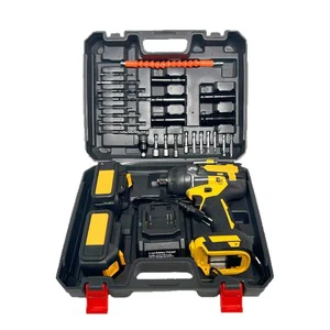 21V 700N.M Cordless Power Wrench Torque Wrench Battery Tool Set Electric Brushless Power 2 Pcs Batteries 1 Charger