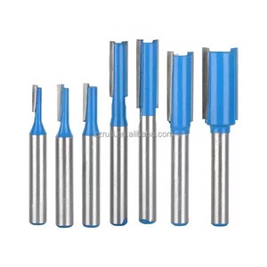 Carbide Tipped Woodworking Chisel Set (7-Piece) Single/Double-Edged Grooving Blades Rust-Resistant Polished Blue Coating