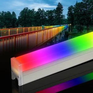 External Control Aluminum PC Cover Waterproof Ip66 Hotel Villa Bridge Building Wash Light Outdoor Led Linear Light