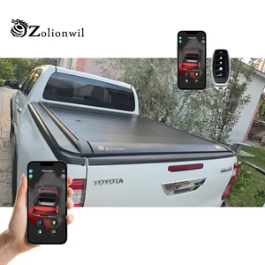 Zolionwil Pickup Roll-up Hard Electric Retractable Aluminum Truck Tonneau Cover For Pickup Truck For Hilux Revo Vigo 2012-2014