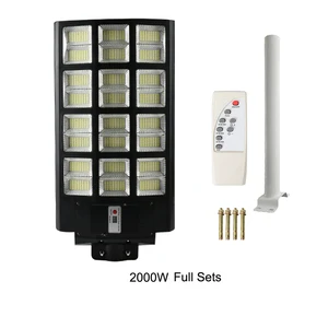 Outdoor Solar Light All in One Integrated Led Solar Street Light ABS Fast Shipping IP65 Waterproof 1200w 1500w 2000w 10 CE 80