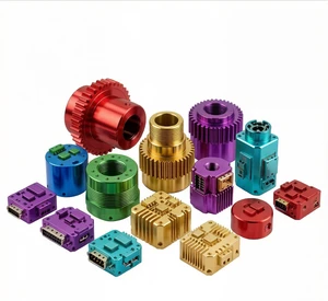 CNC Aluminum Machined Parts Color Anodized Gear Heat Sink Connector Automation Custom OEM ODM