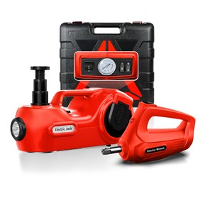 12V 5T Electric Hydraulic Car Jack Kit 3-in-1 with Impact Wrench Tire Pump LED 36cm Analog Lift for SUV Roadside Repair CE