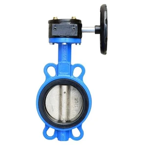 Ductile Iron Butterfly Valve Soft Seal Manual Operation Normal Temperature DN100 Port Size SS304 Model Gas/Oil/Acid Media