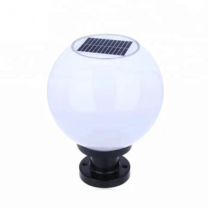 Solar Lights Outdoor Pillar Gate Light Garden 250MM Ball Villa Park square Post Top Led Decorative Globe Landscape