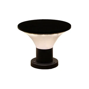 Three Light Color Outdoor Park Lighting Standing Pole Solar Led Garden Post Lamp and Electricity Power Lamp