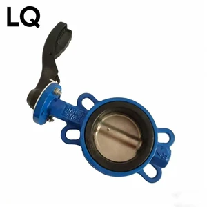 Wafer-type butterfly Valve, National Standard Ductile Iron Body, Manual Operation, Double-sealed for Bidirectional Flow.