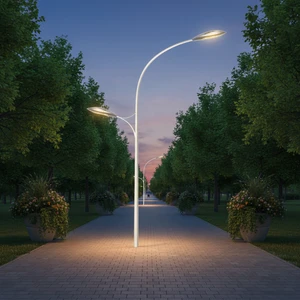 Kehua 30W-200W IP66 AC/DC LED Street Light Aluminum Alloy Ra70 CRI 3000-5000K Color Temp 4500-15000LM 50000 Hours 3-Year
