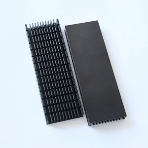 150x50x12.7mm Custom Black Aluminium Profile Heatsink Anodized Extrusion Router Modem CPU High Power Cooling Radiator