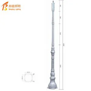 European Style Antique Aluminum Outdoor Garden Pillar Lamp with Waterproof & Durable Design for Main Gate Lighting