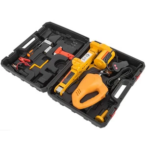 5 In1 DC12V LED Light 5Ton Portable Steel Electric Car Scissors Hydraulic Jack and Battery Impact Wrench