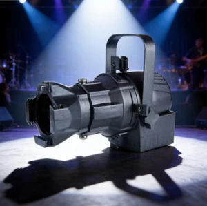 20W Portable LED Profile Spotlight - Adjustable Beam Angle High CRI 96+ Theater Studio Stage Lighting for Club Wedding Poster
