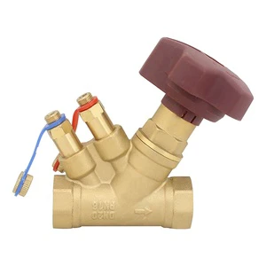 Static Automatic HVAC Balancing Valve Brass Circuit Water Pressure Control Valve 3 Years Manual Water Flow Controller General