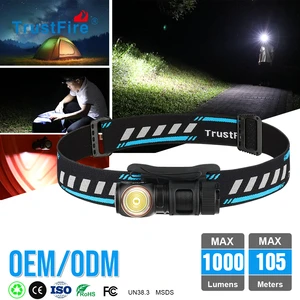 OEM TrustFire MT15 1000LM LED Super Bright Magnetic Flashlight Headlamp IP68 Waterproof Emergency Work USB-C Camping