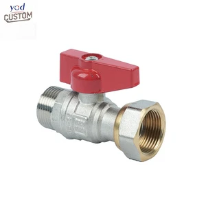 YOD Customized Bronze CNC Fittings Manual Shut Off Plumbing Water NPT BSP DN15 DN20 Nickel Plated 1