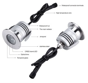 IP68 LED Underground Lamp 3W 12V Outdoor Recessed Deck Floor Ground Spotlight