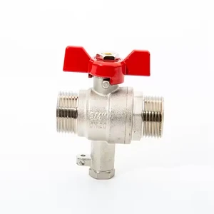 Custom All Types Of Valves Forged 1/2in Brass Ball Valve Red butterfly Handle Water Media Ball Valve
