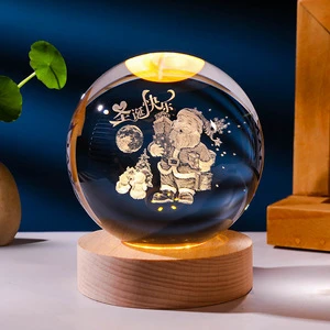 Wholesale Unique Galaxy Gift Magic Crystal Ball Lamp Small Table Lamp Christmas Ornament Crystal Ball Night Light